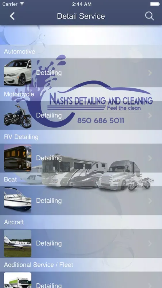 Capturas de pantalla de Nash's Detailing And Cleaning.
