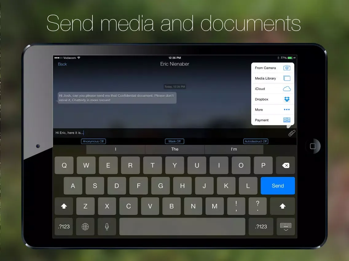 Chatterly iPad  Screenshots