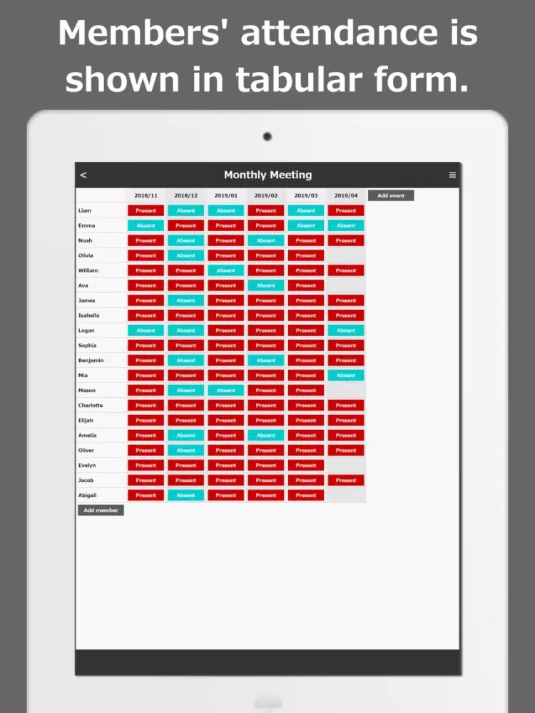 Скриншоты Pon-Pon Attendance iPad 