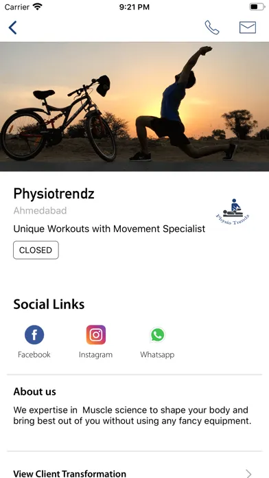 Zrzuty ekranu Physio Trendz