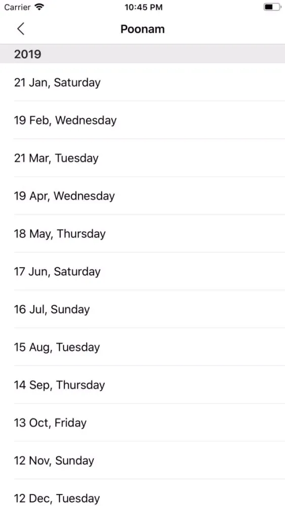 Zrzuty ekranu Haridham Calendar