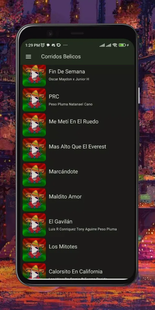 Скриншоты Ringtones Corridos Mexican