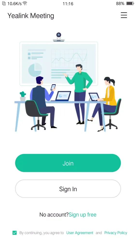 Yealink Meeting Ekran Görüntüleri