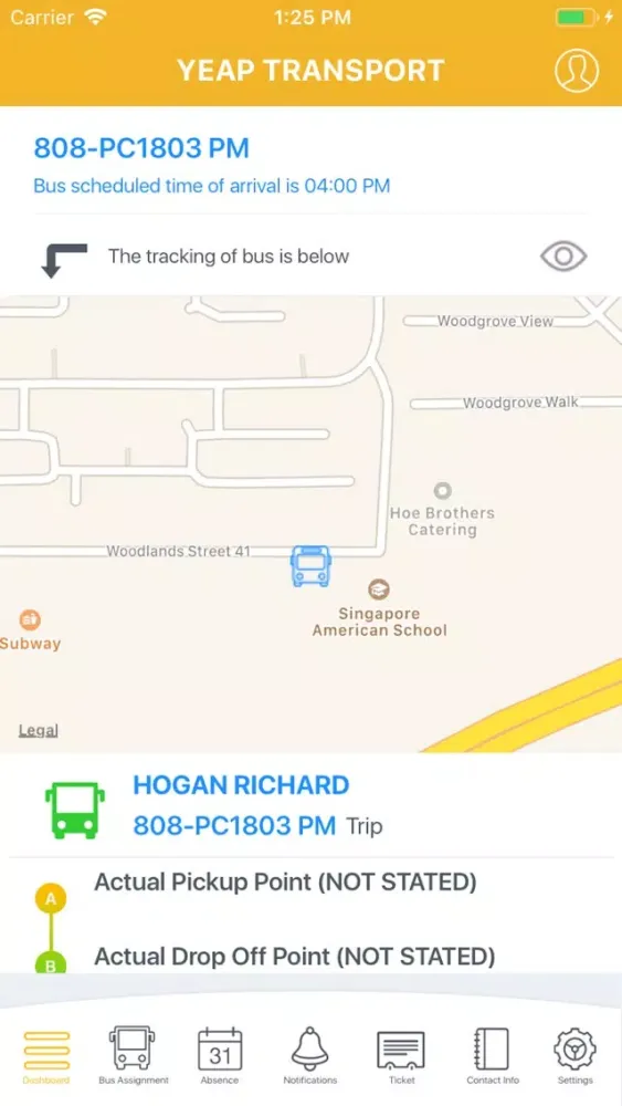 Yeap Transport Parent App Ekran Görüntüleri