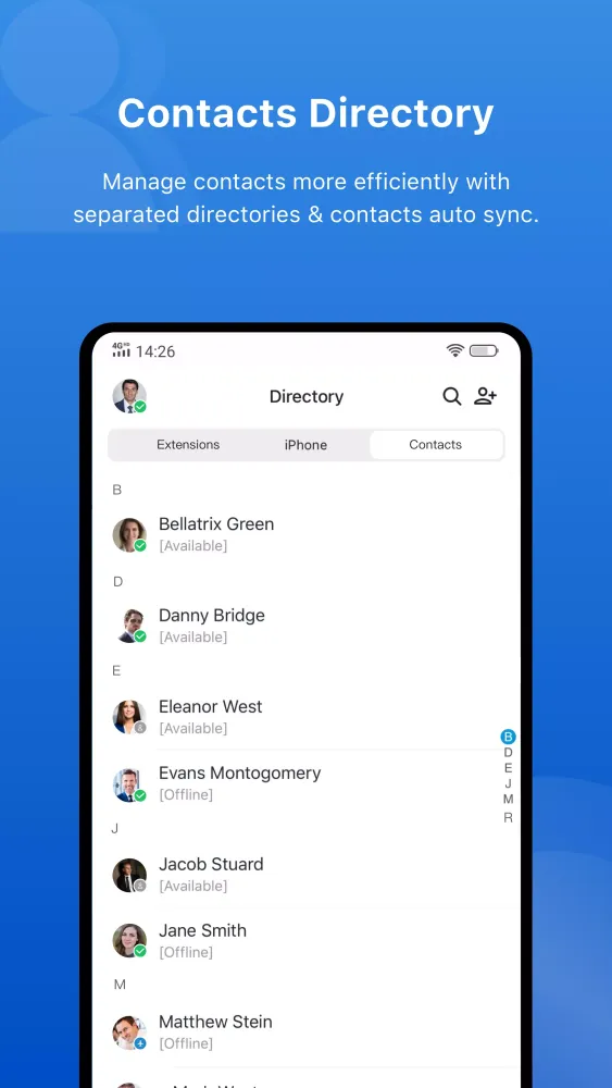 Yeastar Linkus Mobile Client Screenshots