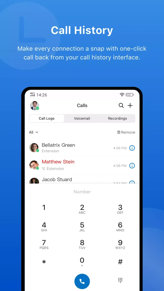 Yeastar Linkus Mobile Client Screenshots