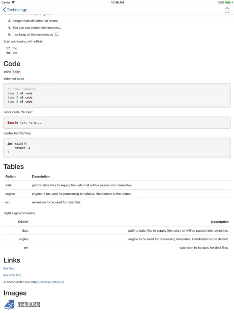 iKBase iPad  স্ক্রিনশট