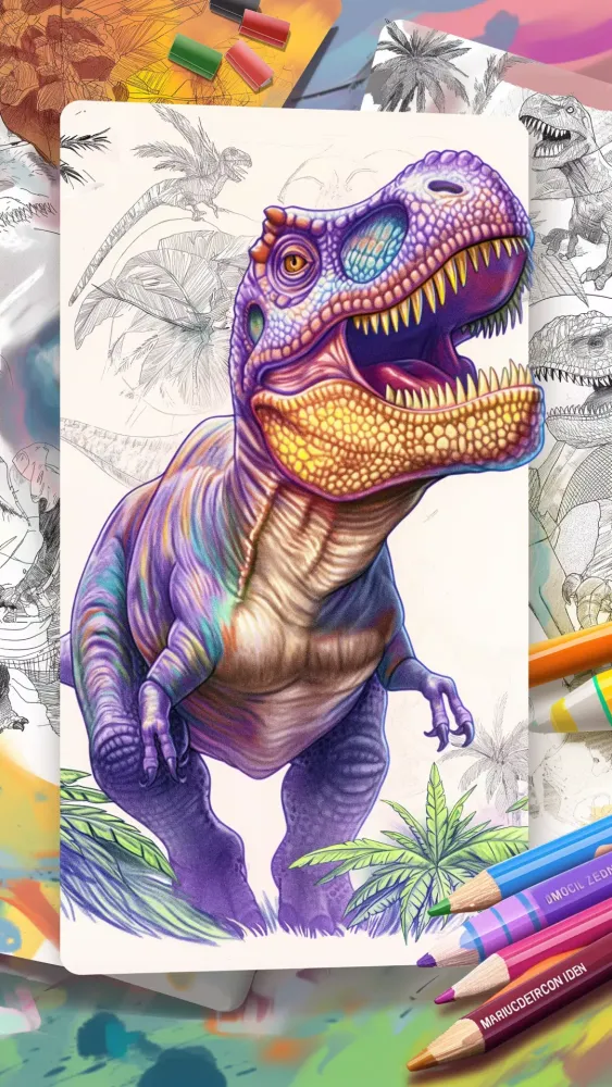 Capturas de pantalla de Dino Coloring World