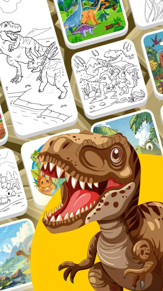 Capturas de pantalla de Dino Coloring World