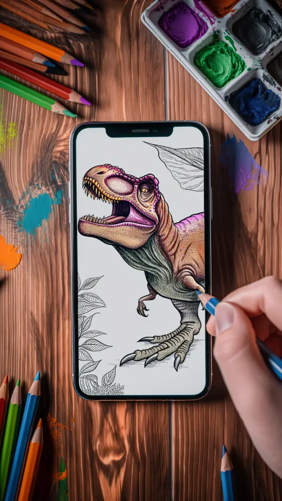 Capturas de pantalla de Dino Coloring World