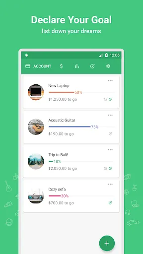 Thriv - Savings Goal Tracker Screenshots