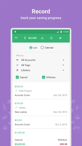 Thriv - Savings Goal Tracker Screenshots
