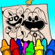 Smiling comic critters Draw