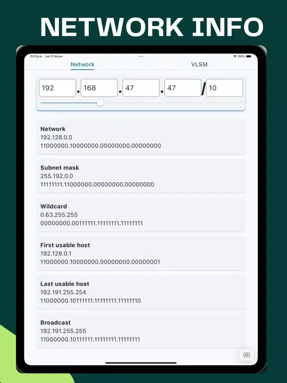 VLSM | Subnet iPad  Screenshots