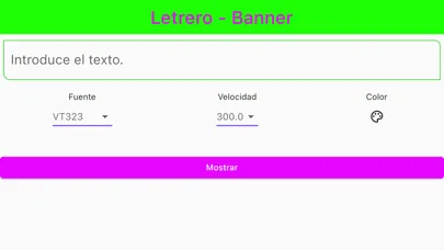 Zrzuty ekranu Banner-Letrero