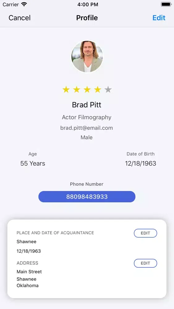 Zrzuty ekranu Salesman Birthday Reminder