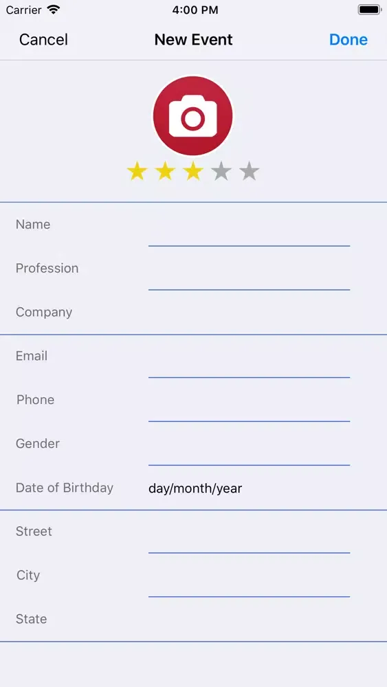 Zrzuty ekranu Salesman Birthday Reminder