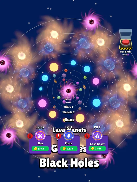 Tangkapan skrin Idle Black Hole iPad 