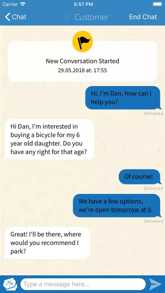 Capturas de pantalla de Webchat
