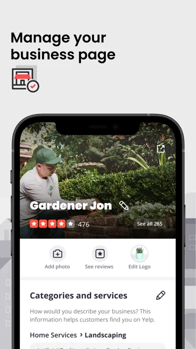 تصاویر Yelp for Business App