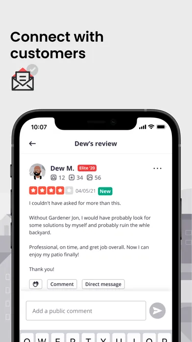 تصاویر Yelp for Business App