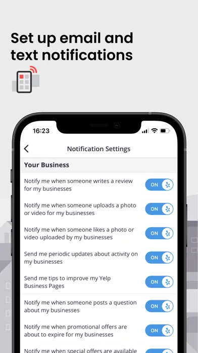 تصاویر Yelp for Business App