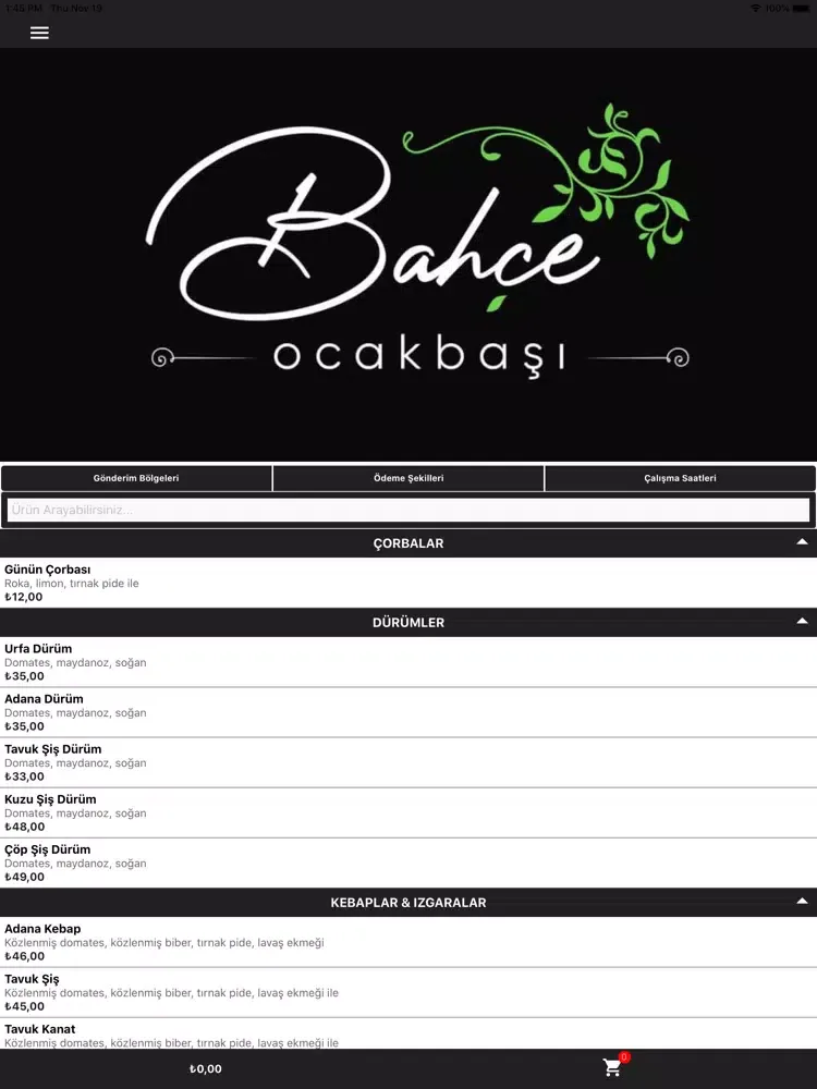 Bahçe Ocakbaşı iPad  Screenshots