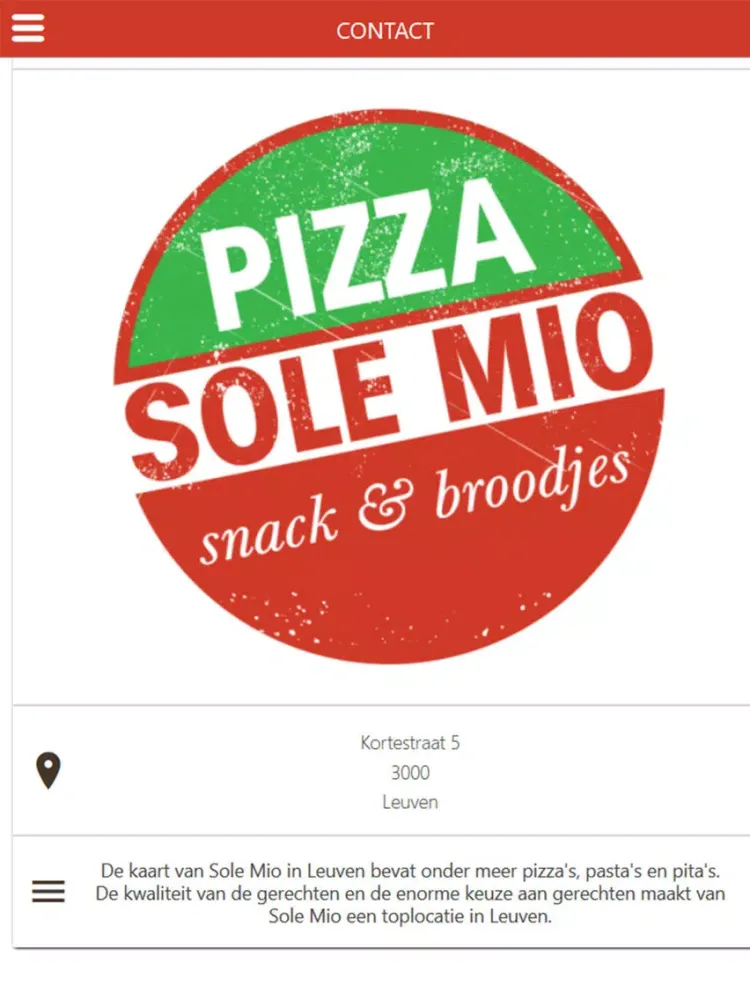Zrzuty ekranu Pizza Sole Mio iPad 