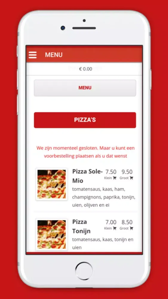 Zrzuty ekranu Pizza Sole Mio