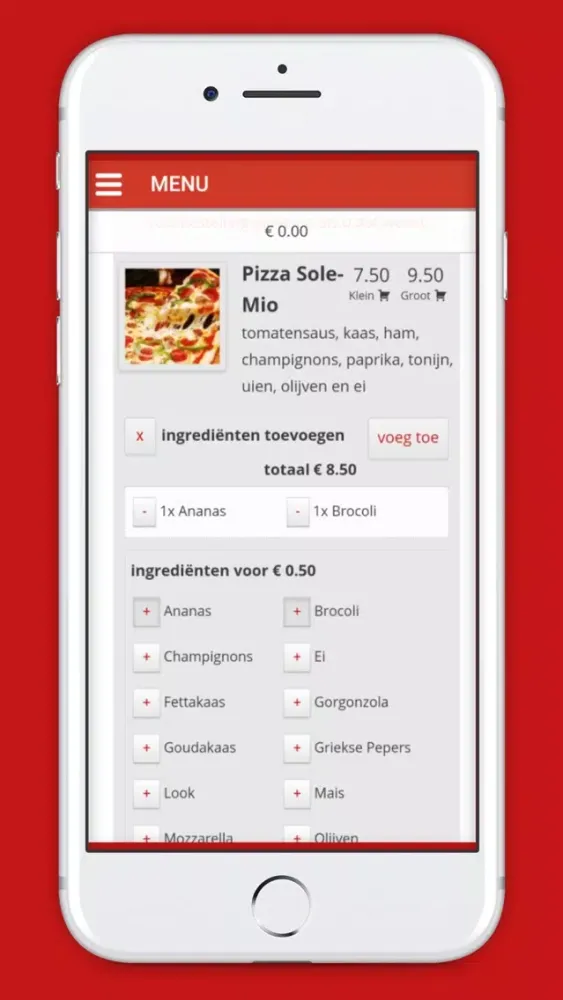 Zrzuty ekranu Pizza Sole Mio