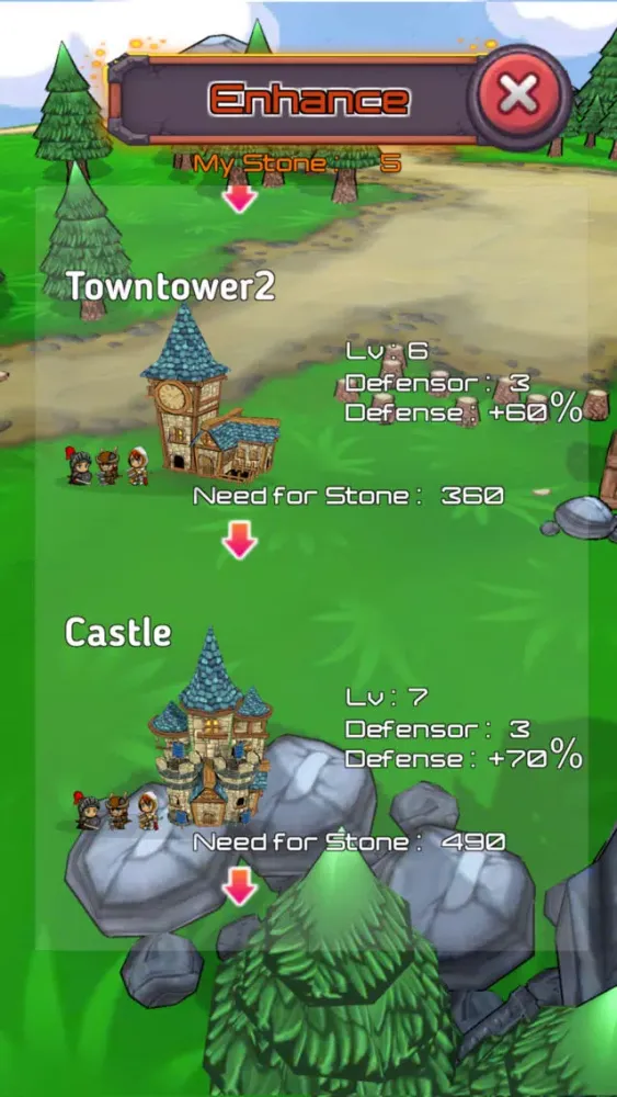Tangkapan layar Link Defense:Castle