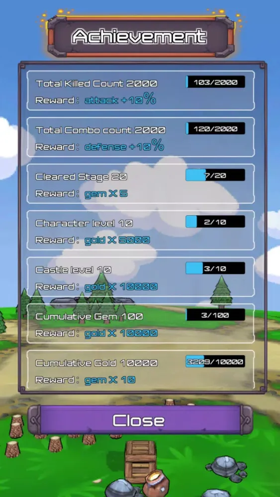 Tangkapan layar Link Defense:Castle