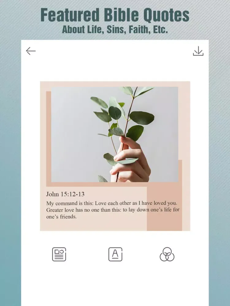 Capturas de tela do Bible Lens - add Bible quotes iPad 