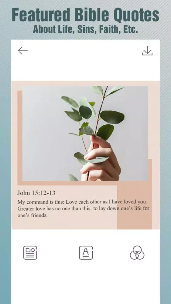Capturas de tela do Bible Lens - add Bible quotes