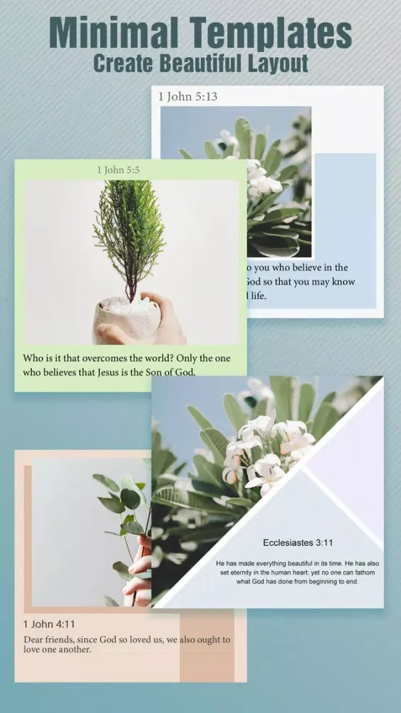 Capturas de tela do Bible Lens - add Bible quotes