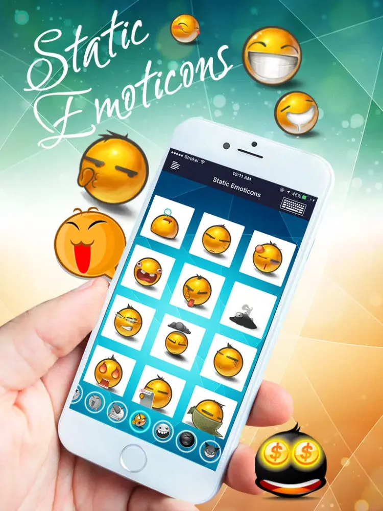 Screenshot di Emoji Keyboard - The Best TextArt + New Style Emoticons And More iPad 