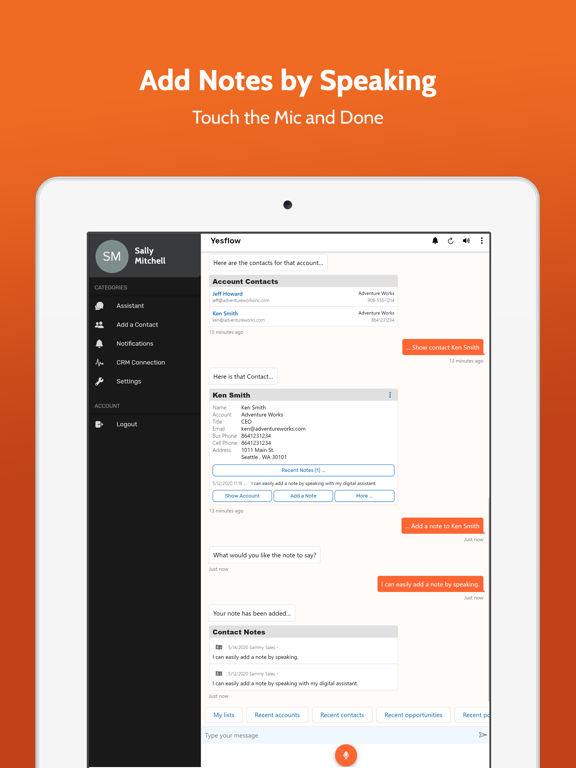 Yesflow Digital Assistant iPad 应用截图