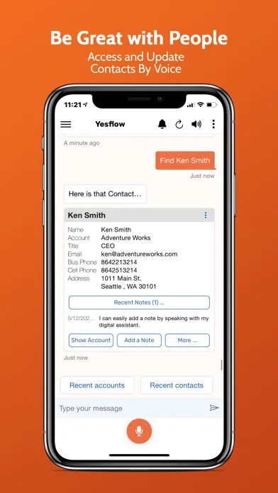 ภาพหน้าจอของ Yesflow Digital Assistant