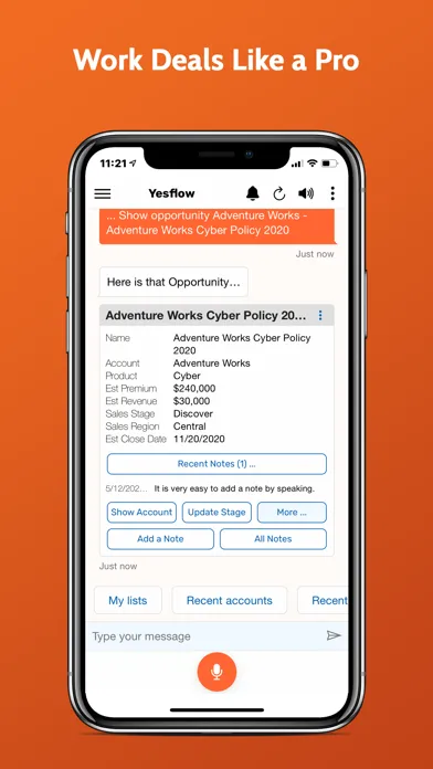 ภาพหน้าจอของ Yesflow Digital Assistant