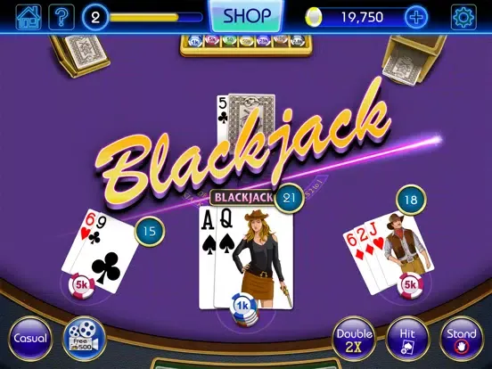 Tangkapan skrin Blackjack-black jack 21 casino iPad 