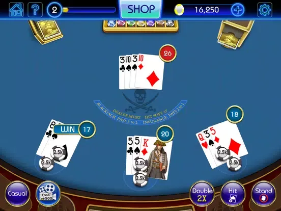 Tangkapan skrin Blackjack-black jack 21 casino iPad 