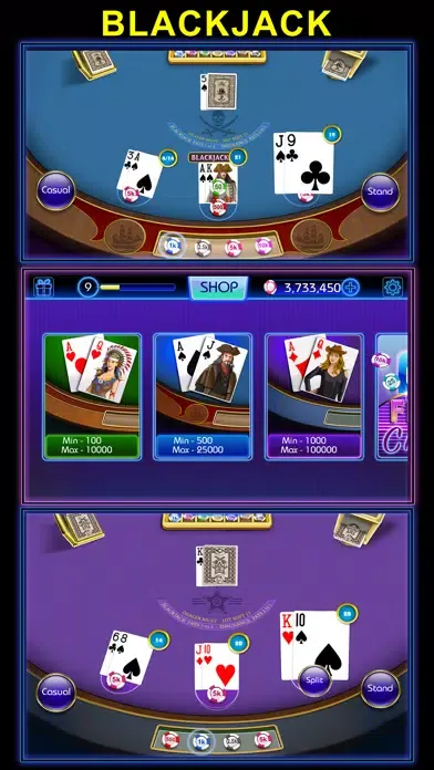 Tangkapan skrin Blackjack-black jack 21 casino