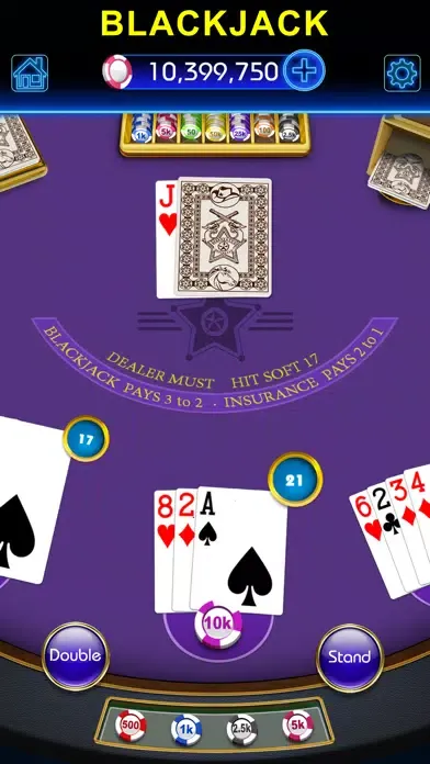 Tangkapan skrin Blackjack-black jack 21 casino