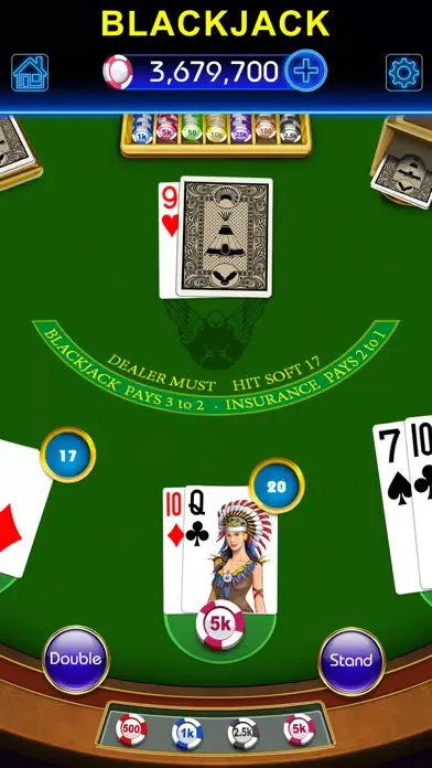 Tangkapan skrin Blackjack-black jack 21 casino