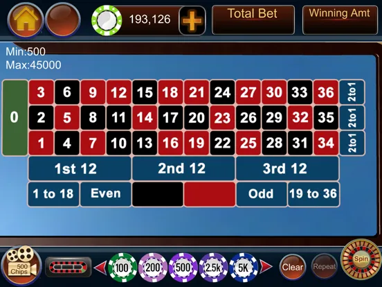 Roulette 3D Casino Style iPad  스크린샷