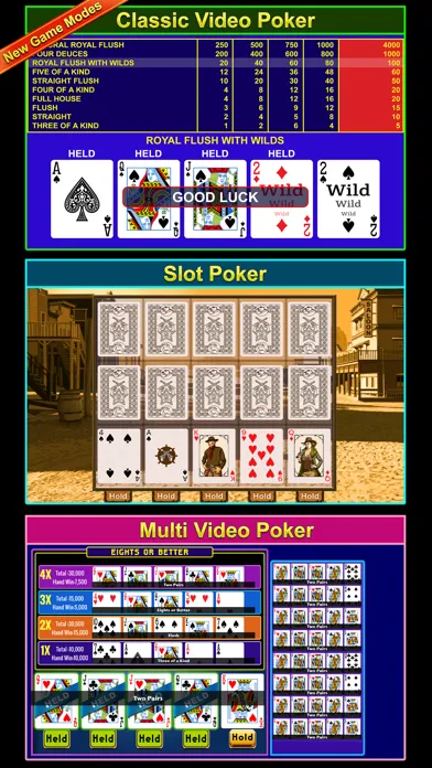 Capturas de pantalla de Video Poker  - FREE Multihand Casino Free Video Poker Deluxe Games