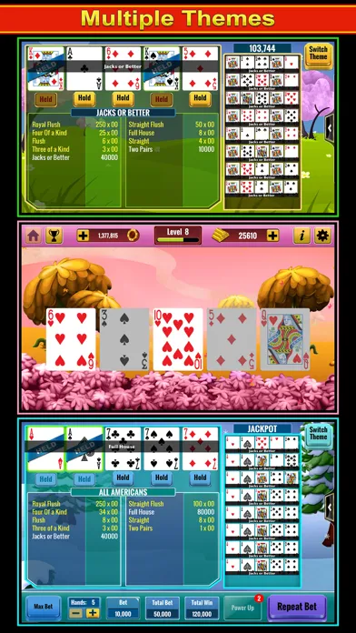Capturas de pantalla de Video Poker  - FREE Multihand Casino Free Video Poker Deluxe Games