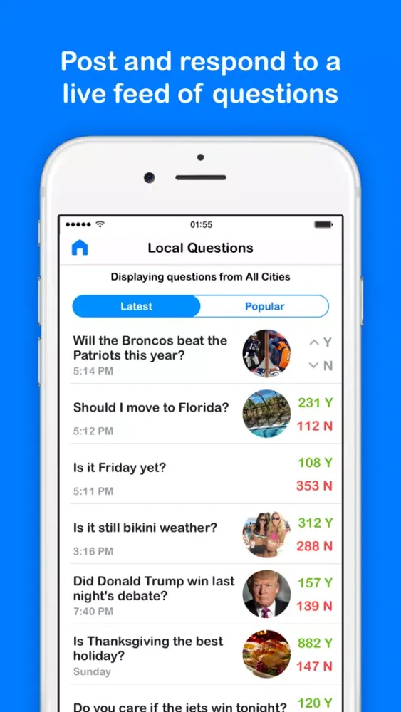 Yes/No Messenger - Polls With Friends應用截圖