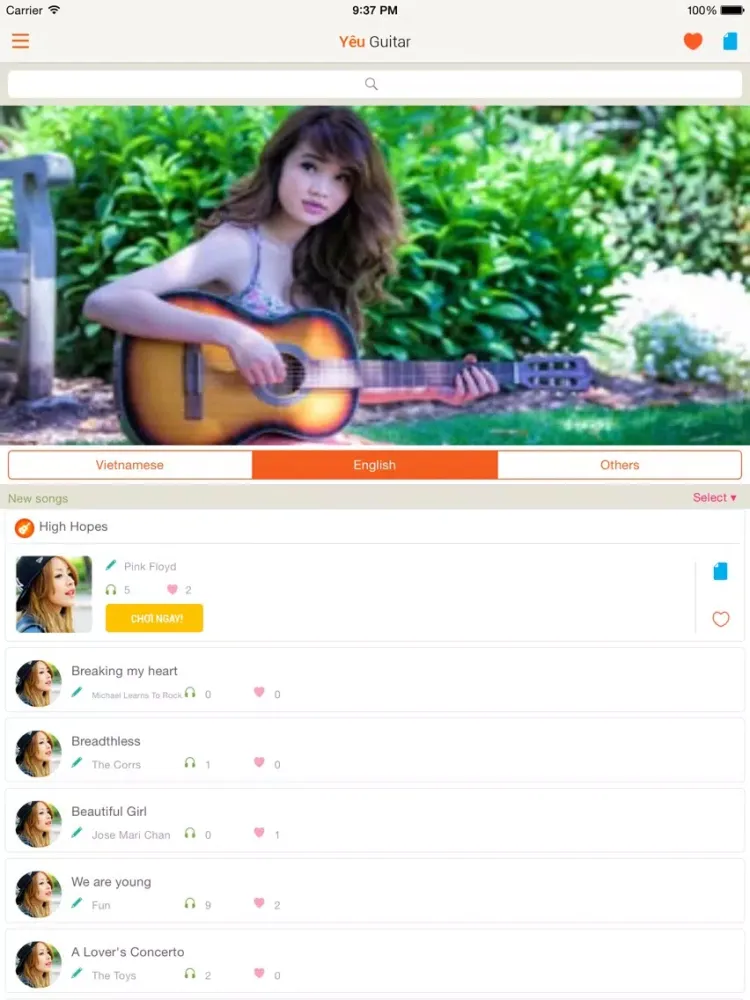 Yêu Guitar iPad  スクリーンショット