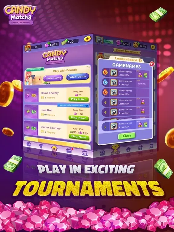 Скриншоты Candy Match3 Tournaments iPad 